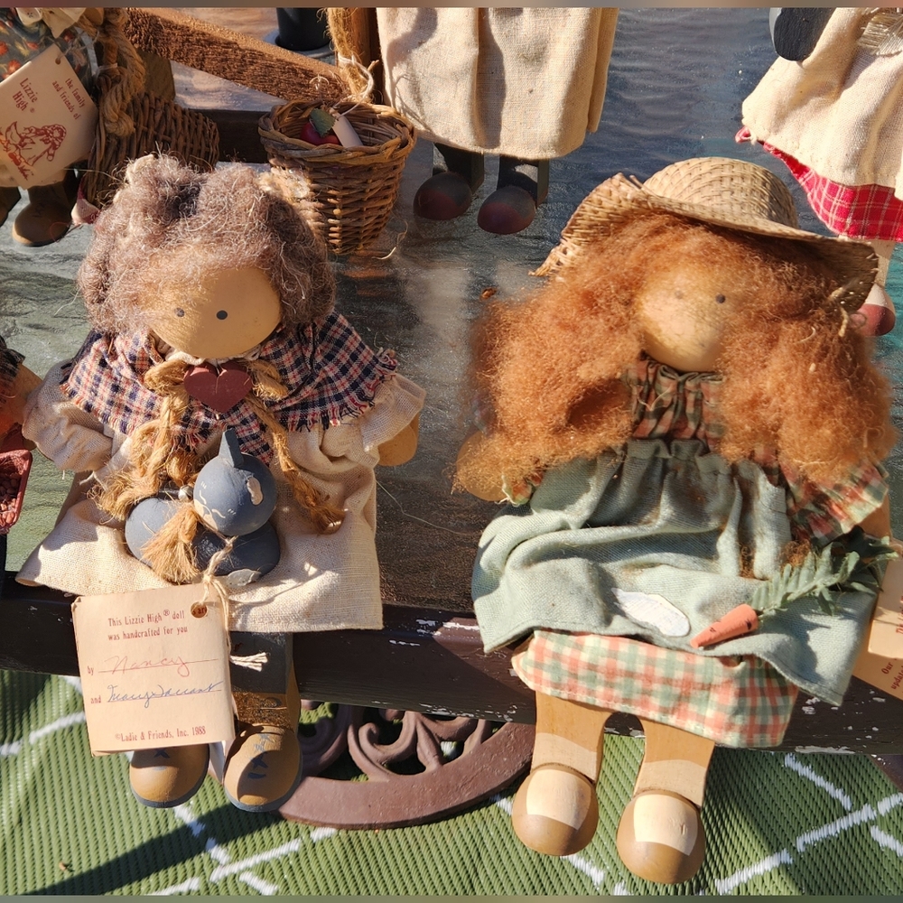 Lizzie high wooden dolls